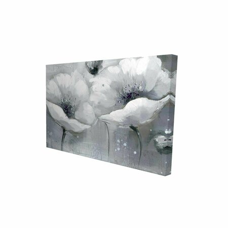 FONDO 20 x 30 in. Greyscale Flowers-Print on Canvas FO2778313